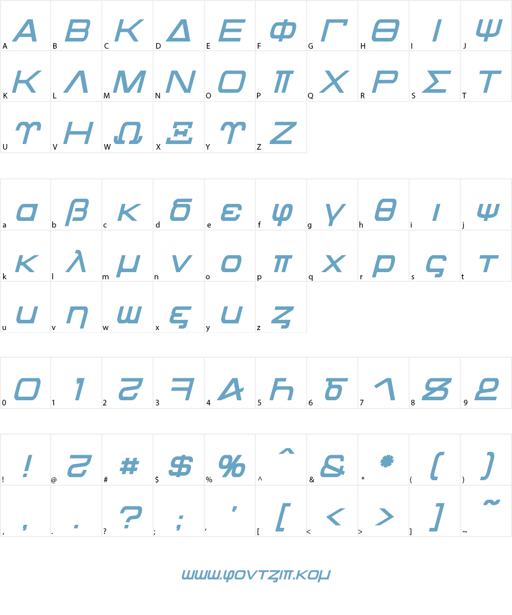 Kentaurus Font Character